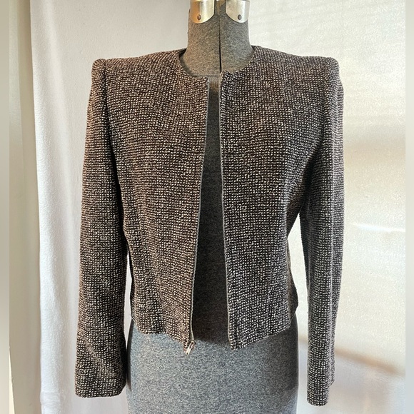 Linda Allard Ellen Tracy Jackets & Blazers - Linda Allard for Ellen Tracy cropped zip-front jacket